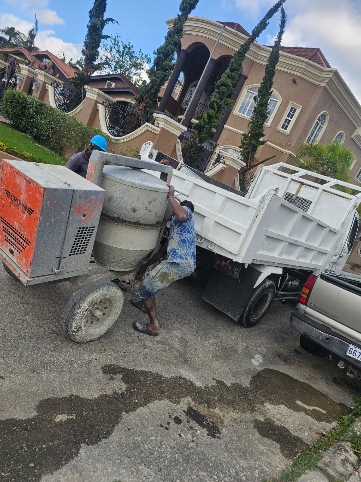 On-Site Mixing & Dump Truck Ops — Equip Pro JA project in Jamaica